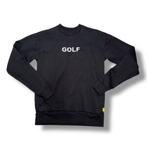 GOLF WANG Black Crewneck Sweatshirt Mens XS‎ Minimalist Logo Streetwear